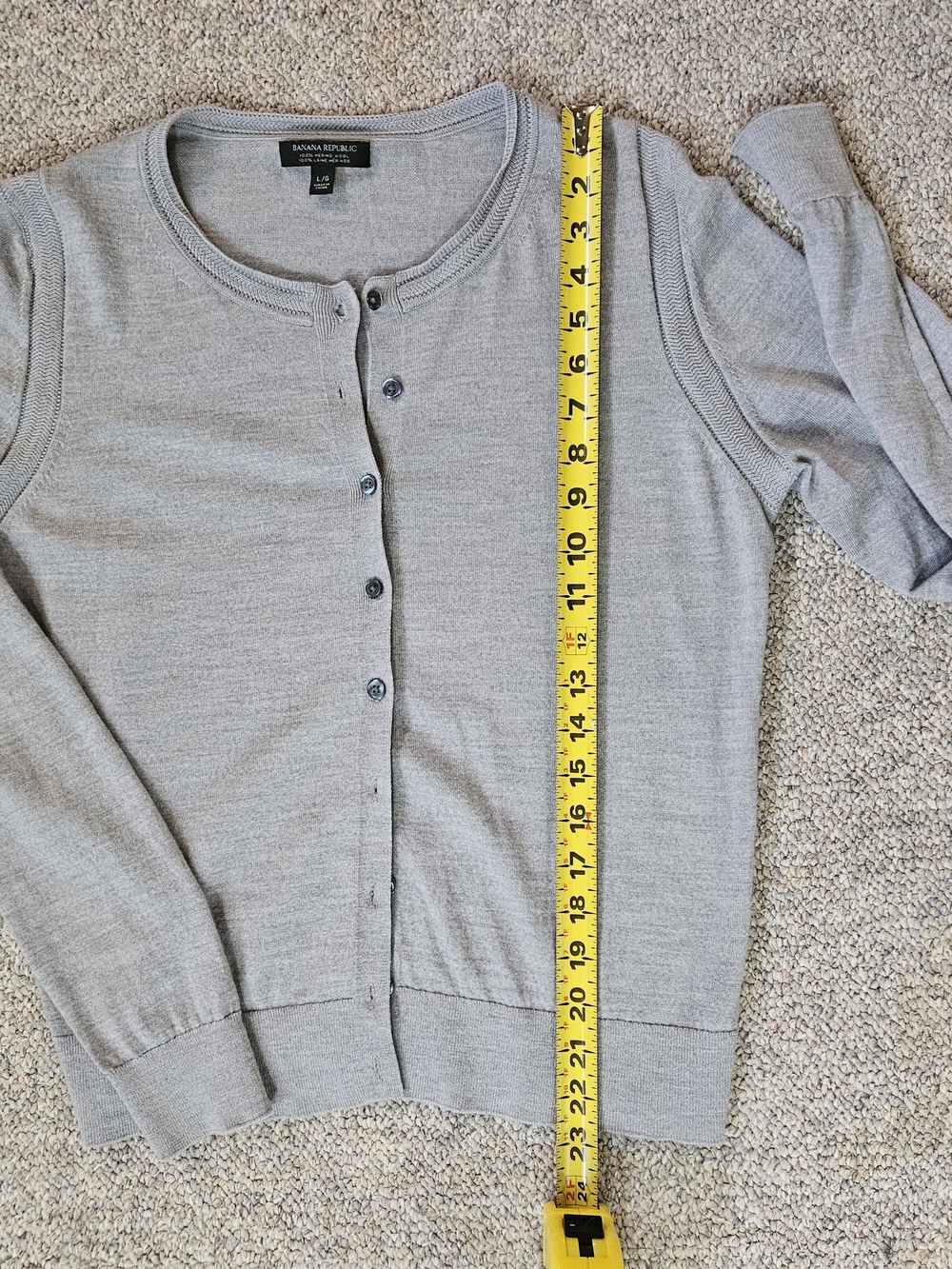 Banana Republic Grey Button Cardigan